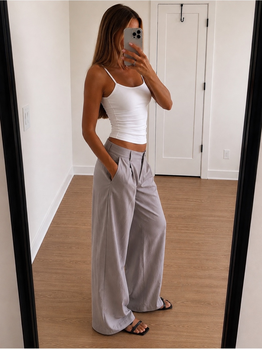Lioness La Quinta Wide Leg Tailored Pants Grey - Picture 2 of 5